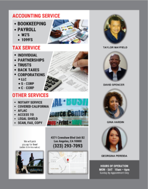 Design de Brochure par Deziners Zone pour Tax Ease Plus Accounting Services | Design : #16340103