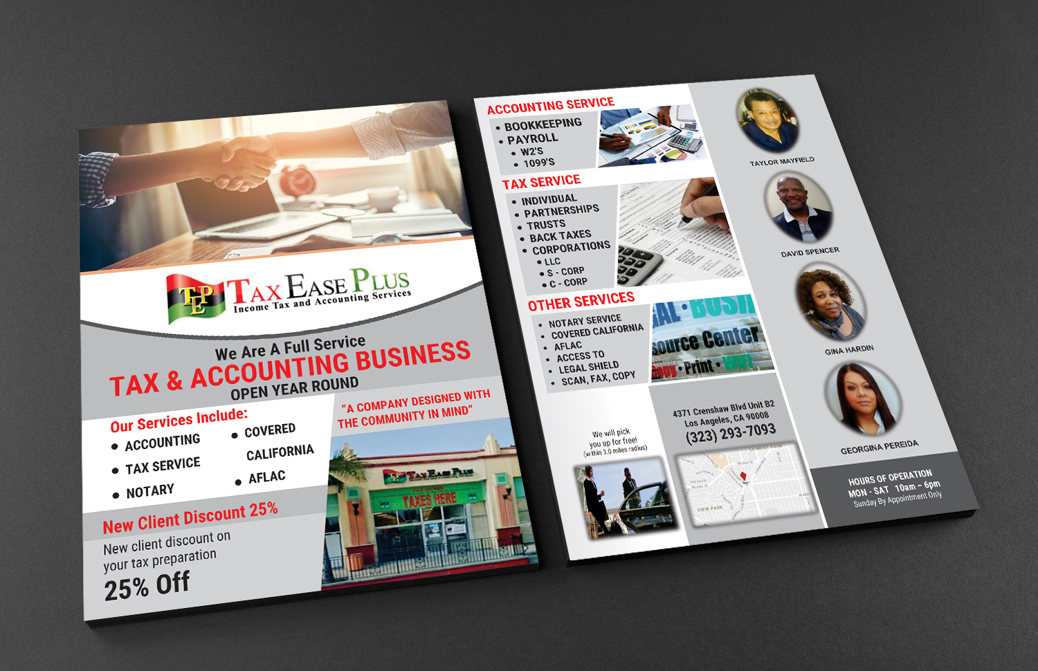 Design de Brochure par Deziners Zone pour Tax Ease Plus Accounting Services | Design #16340105