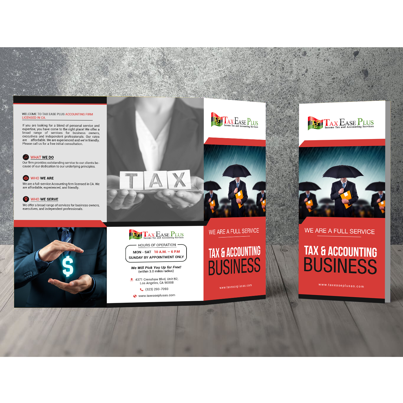 Design de Brochure par creative.bugs pour Tax Ease Plus Accounting Services | Design #16358620