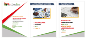 Design de Brochure par mahboob.interflow pour Tax Ease Plus Accounting Services | Design : #16344215