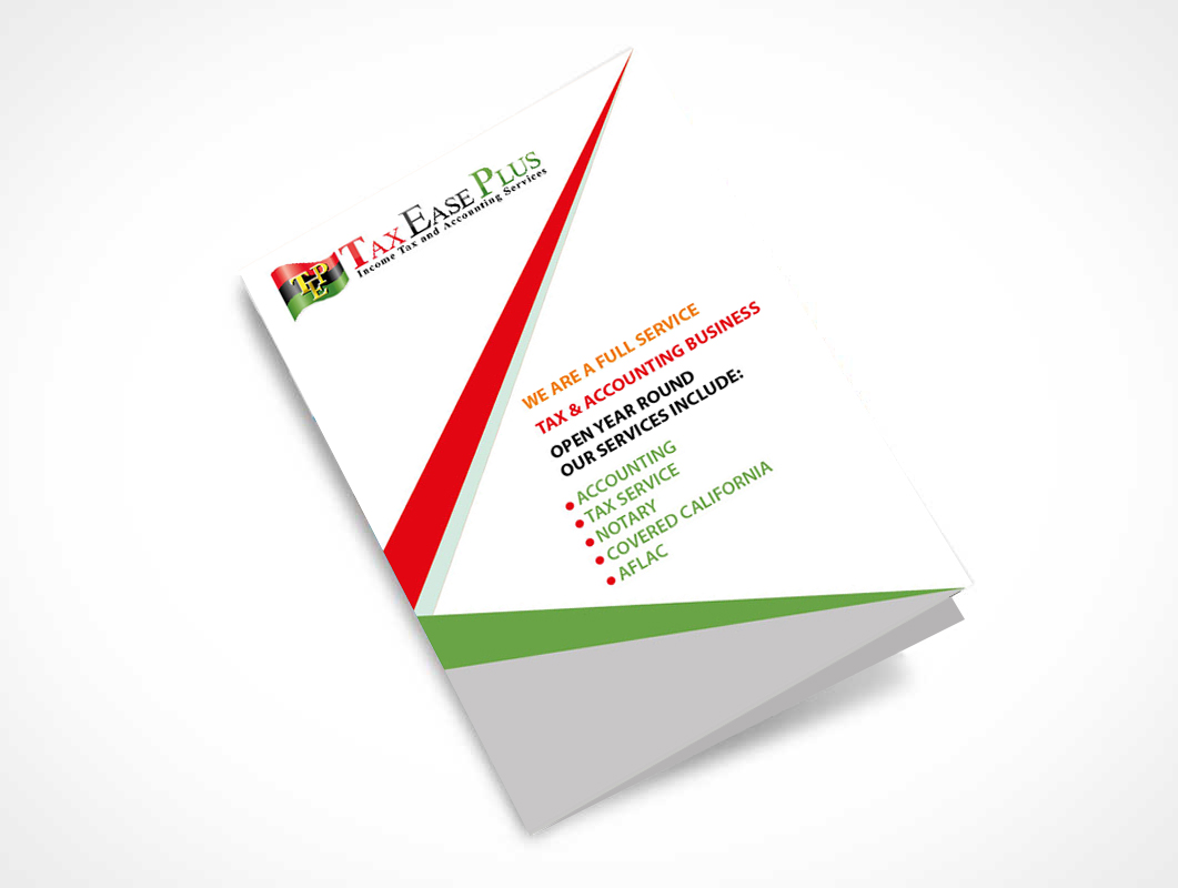 Brochure Design by mahboob.interflow for Tax Ease Plus Accounting Services | Design #16347542