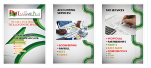 Design de Brochure par mahboob.interflow pour Tax Ease Plus Accounting Services | Design : #16383448