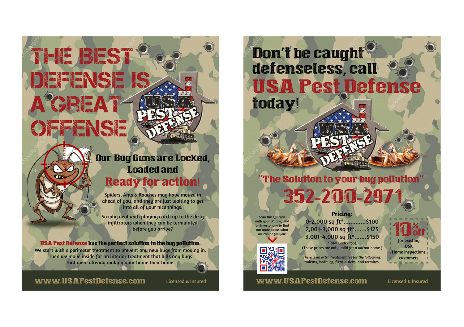 Flyer Design by Memorylane for USA Home Inspections | Design #16447120