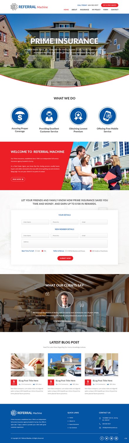 Web Design by pb for Prime Insurance Centre Ltd | Design: #16377127