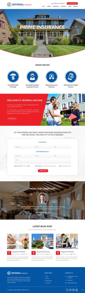 Web Design by pb for Prime Insurance Centre Ltd | Design: #16377127