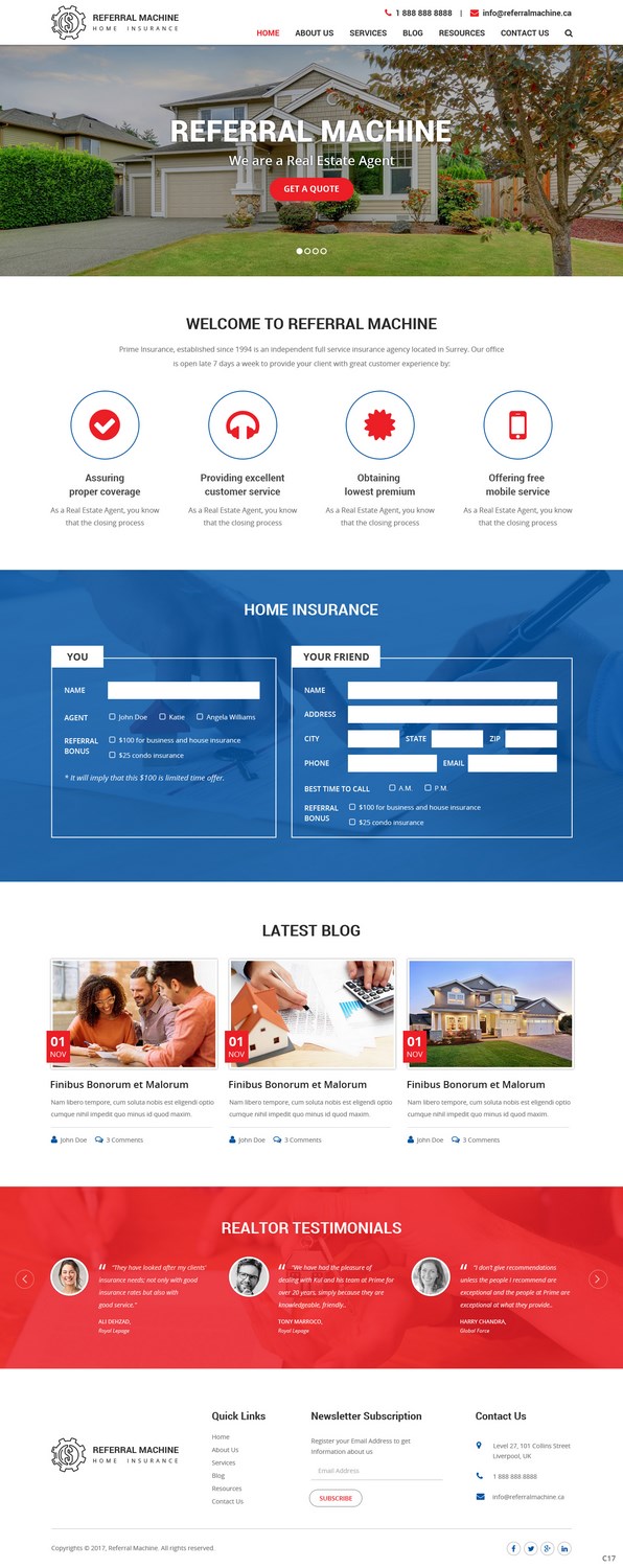 Web Design by pb for Prime Insurance Centre Ltd | Design #16377129