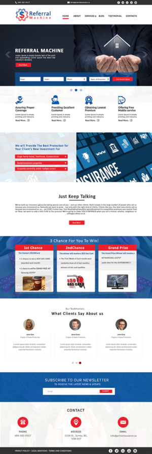 Web Design by bdesigner9 for Prime Insurance Centre Ltd | Design #16365263