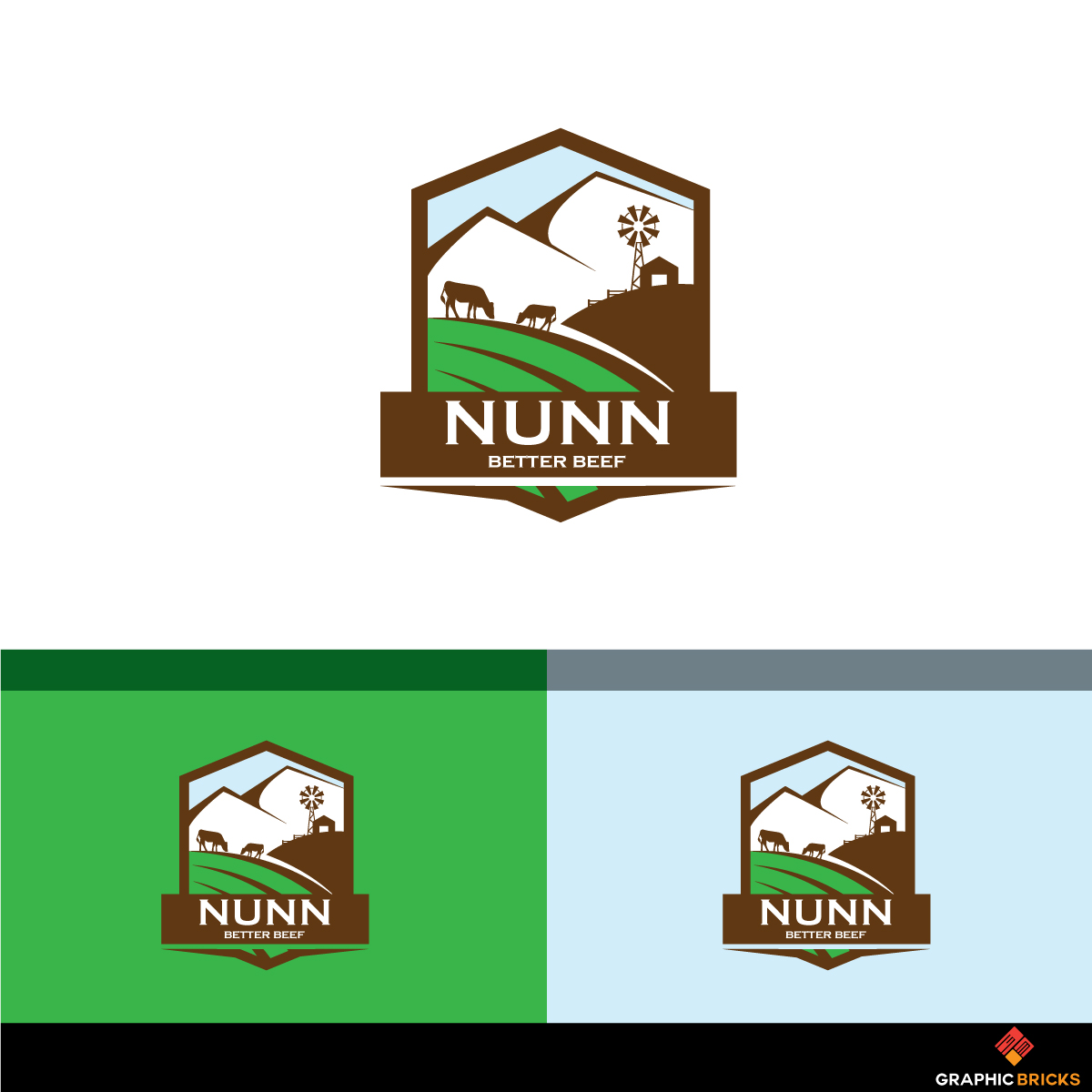 Logo Design by Graphic Bricks for Nunn better beef  | Design #16371828