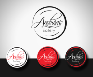 Andréa's ( In script, cursive handwriting ... to like a signature )   Eatery  ( Underneath smaller in a typed font) | Logo Design by neboica