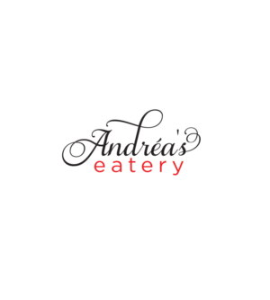 Andréa's ( In script, cursive handwriting ... to like a signature )   Eatery  ( Underneath smaller in a typed font) | Logo-Design von gooddesign