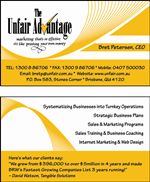 Visitenkarten-Design von Varsha K für the unfair advantage | Design: #41893
