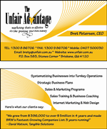 Visitenkarten-Design von Varsha K für the unfair advantage | Design: #41894