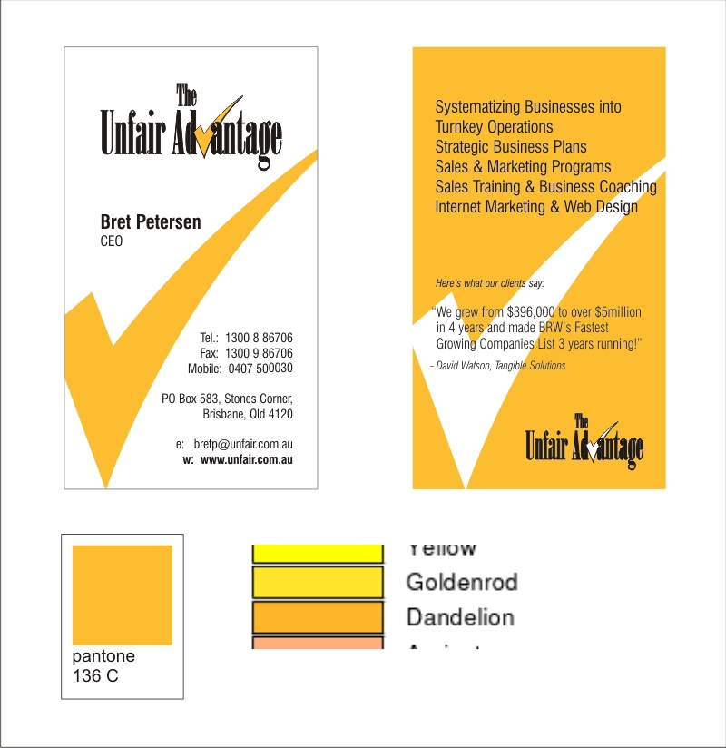 Business Card Design by isabel de chaurand for the unfair advantage | Design #41867