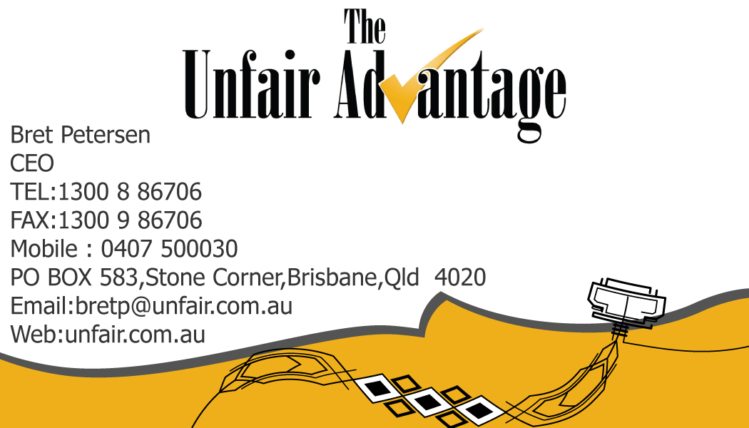 Business Card Design by kannan for the unfair advantage | Design #41118