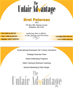 Business Card Design by Kyle Learn for the unfair advantage | Design: #40987