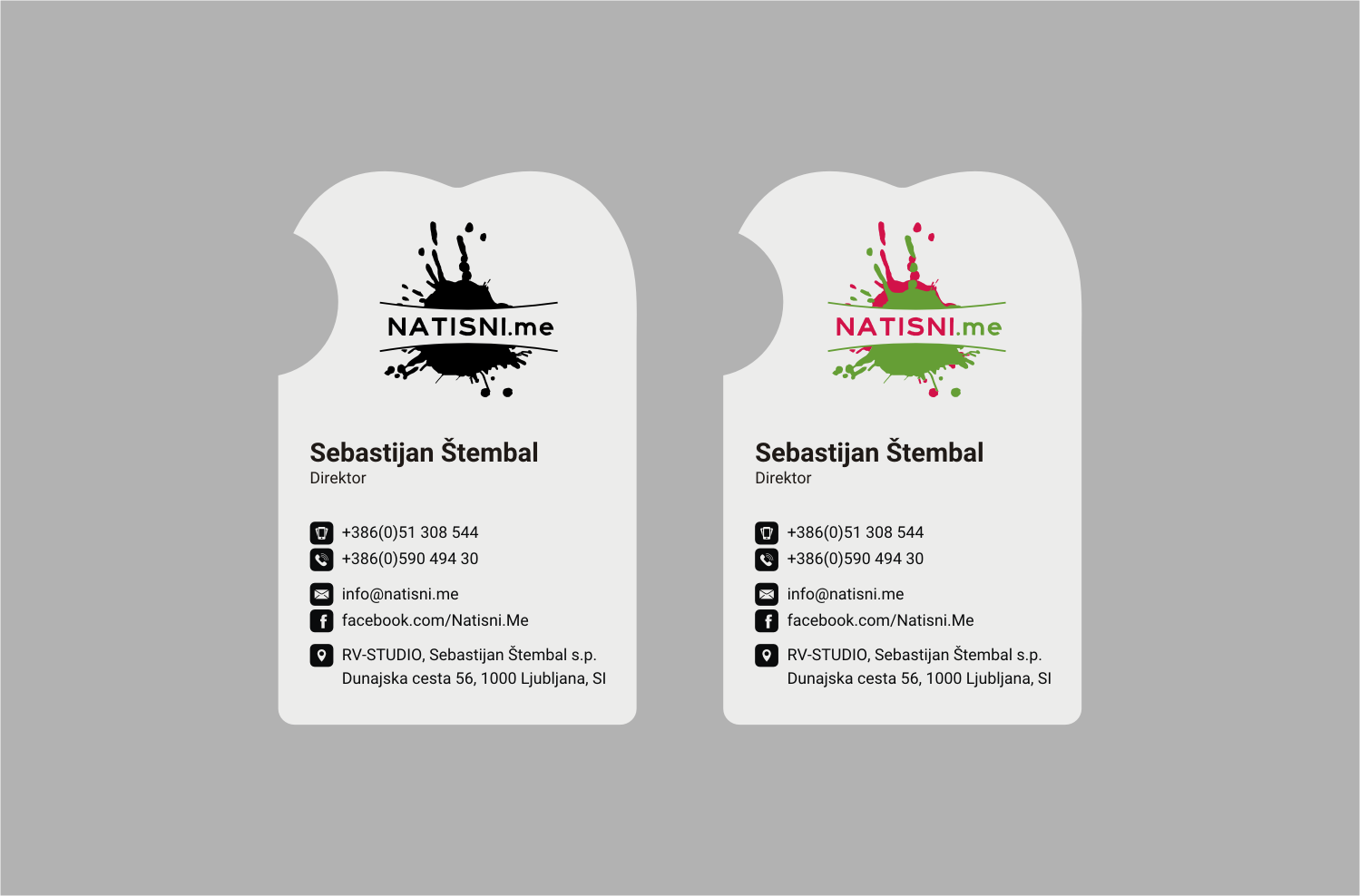 Business Card Design by INDIAN_Ashok for RV-STUDIO, Sebastijan ?tembal, s.p. | Design #16374703