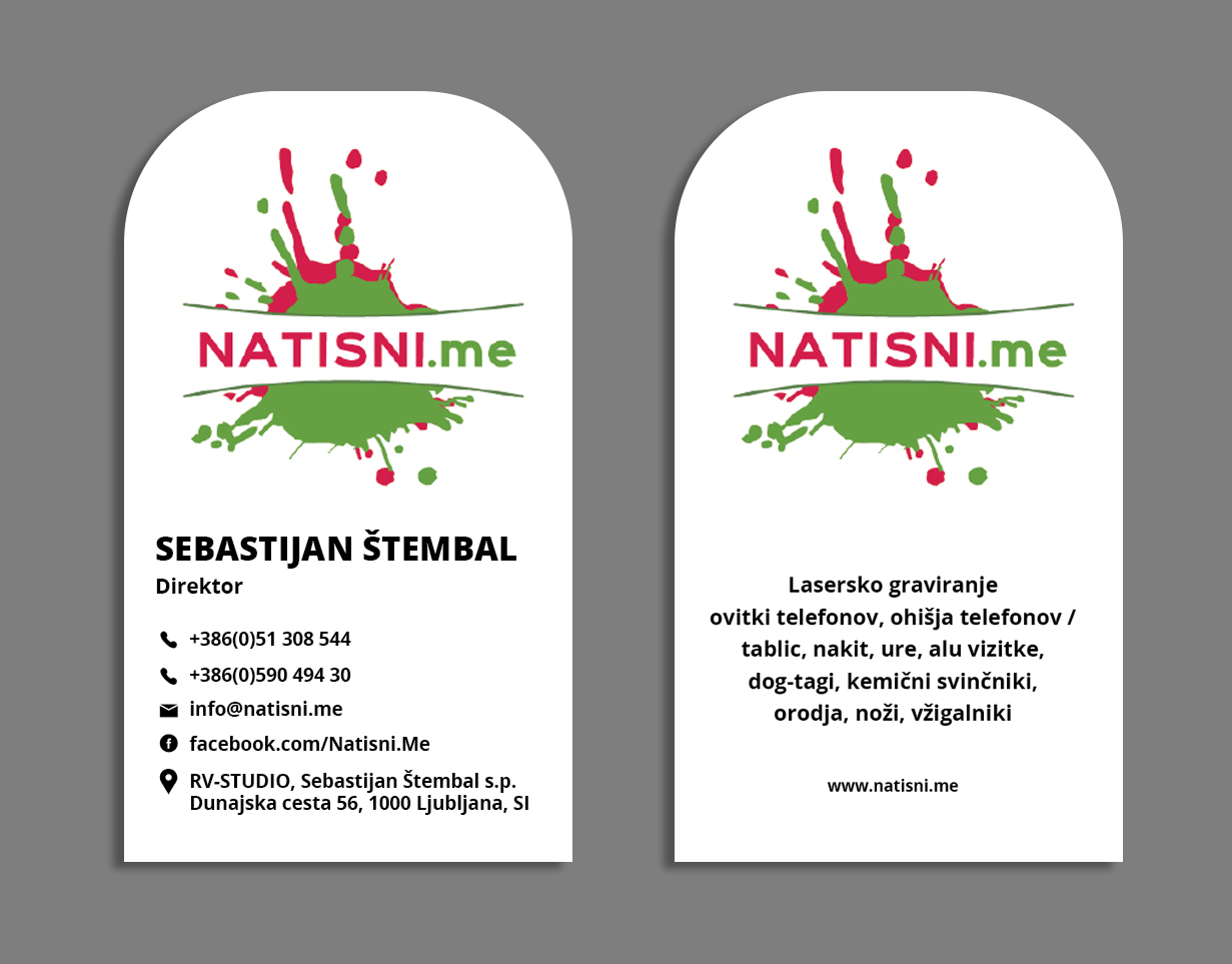 Business Card Design by AbyJohns for RV-STUDIO, Sebastijan ?tembal, s.p. | Design #16372643