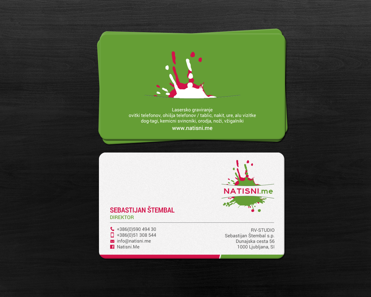 Business Card Design by chandrayaan.creative for RV-STUDIO, Sebastijan ?tembal, s.p. | Design #16374602