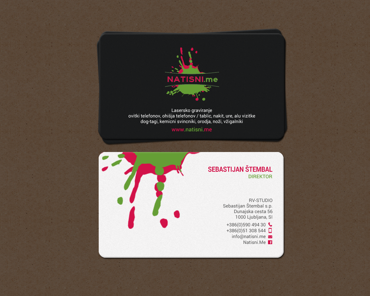 Business Card Design by chandrayaan.creative for RV-STUDIO, Sebastijan ?tembal, s.p. | Design #16374648