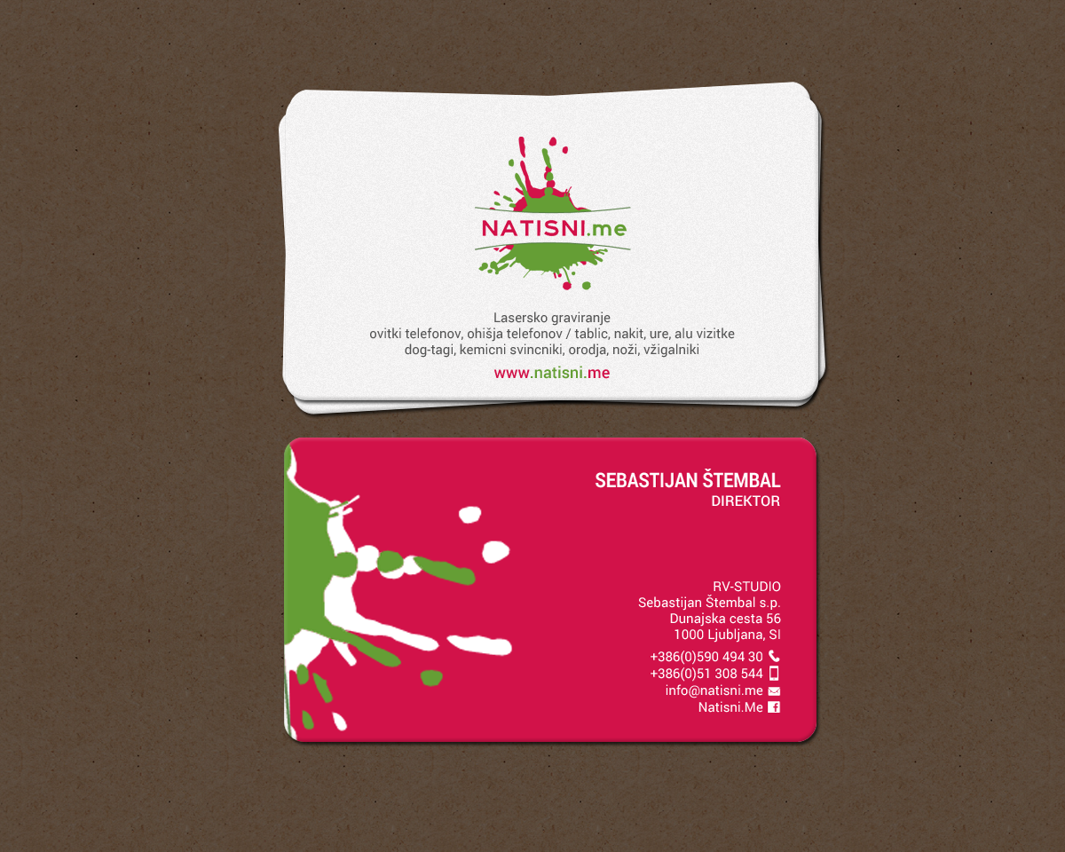 Business Card Design by chandrayaan.creative for RV-STUDIO, Sebastijan ?tembal, s.p. | Design #16374651