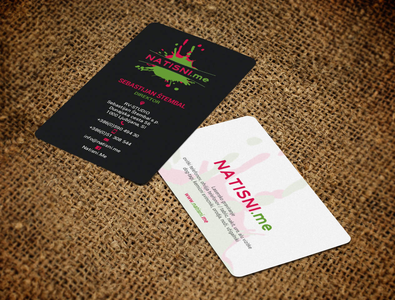 Business Card Design by chandrayaan.creative for RV-STUDIO, Sebastijan ?tembal, s.p. | Design #16374754