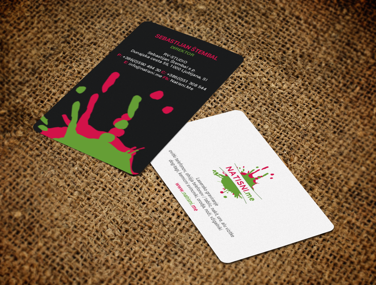 Business Card Design by chandrayaan.creative for RV-STUDIO, Sebastijan ?tembal, s.p. | Design #16374894