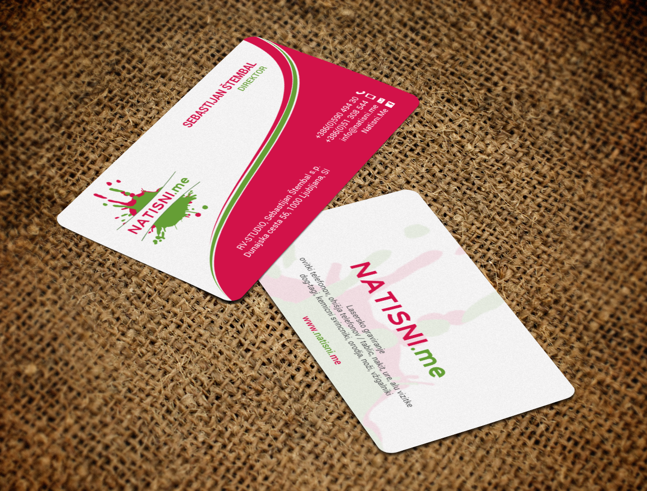 Business Card Design by chandrayaan.creative for RV-STUDIO, Sebastijan ?tembal, s.p. | Design #16374934