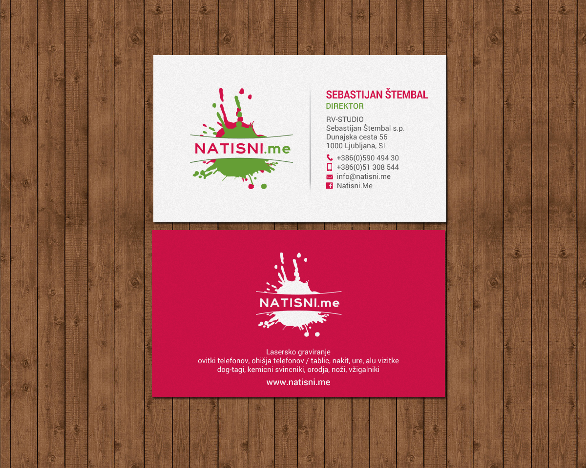 Business Card Design by chandrayaan.creative for RV-STUDIO, Sebastijan ?tembal, s.p. | Design #16374959