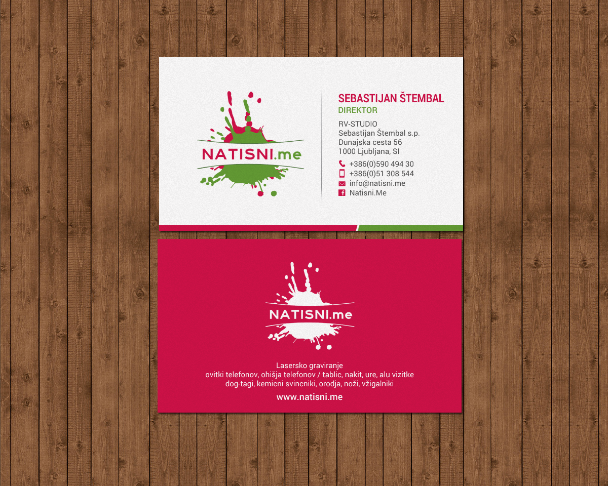 Business Card Design by chandrayaan.creative for RV-STUDIO, Sebastijan ?tembal, s.p. | Design #16376835