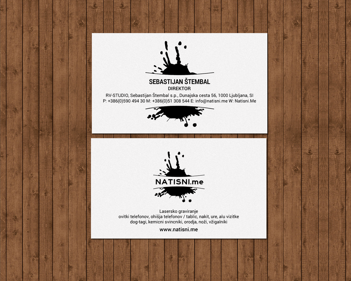 Business Card Design by chandrayaan.creative for RV-STUDIO, Sebastijan ?tembal, s.p. | Design #16378014
