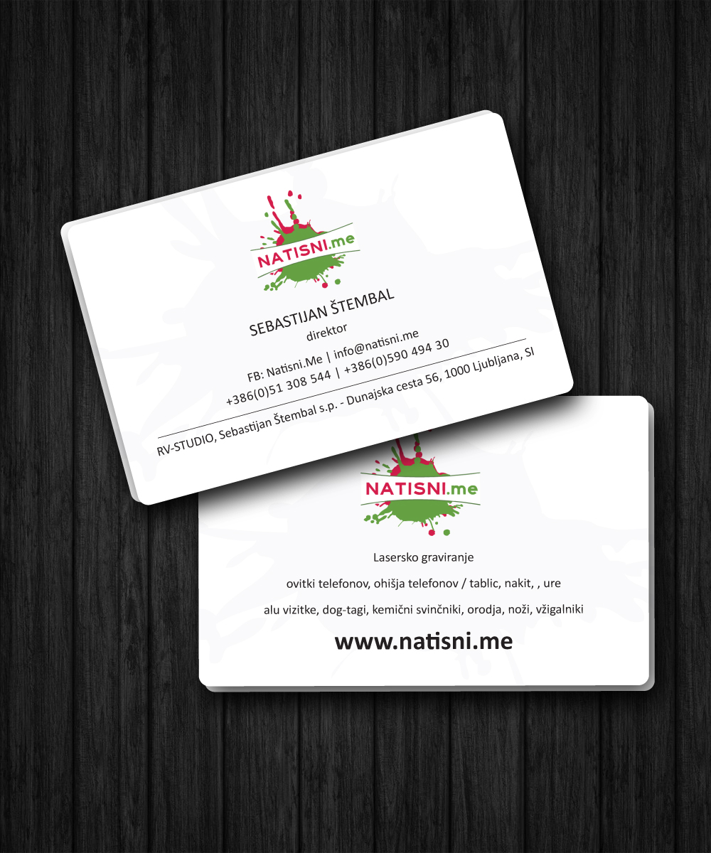 Business Card Design by Creative Jiniya for RV-STUDIO, Sebastijan ?tembal, s.p. | Design #16376848