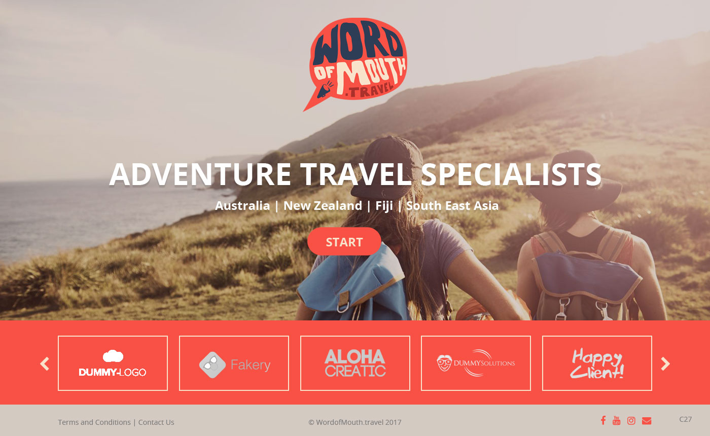 Web Design par pb pour Word of mouth travel | Design #16377316