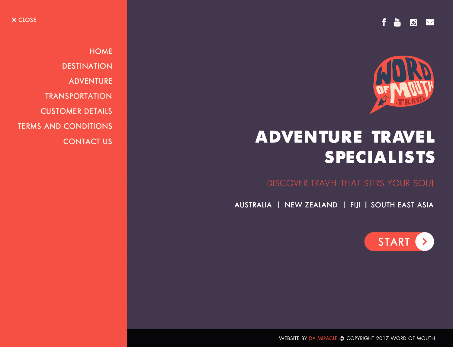 Web Design par Da Miracle pour Word of mouth travel | Design #16454881