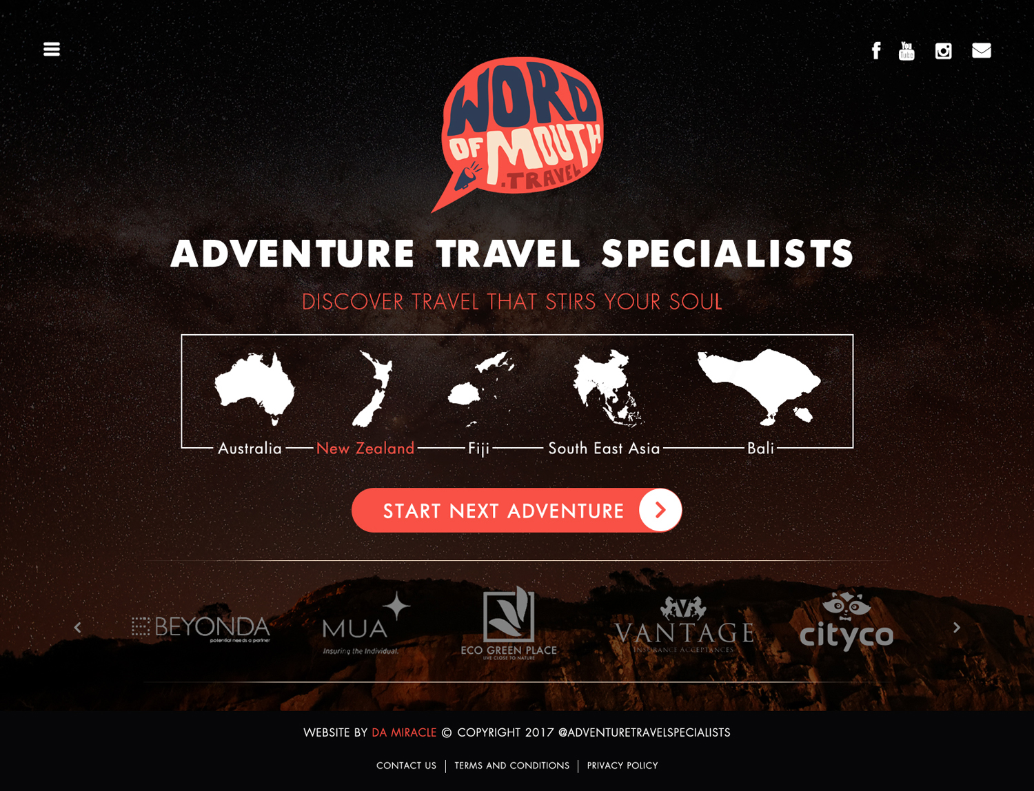 Web Design par Da Miracle pour Word of mouth travel | Design #16500987