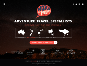 Web Design by Da Miracle for Word of mouth travel | Design #16500987