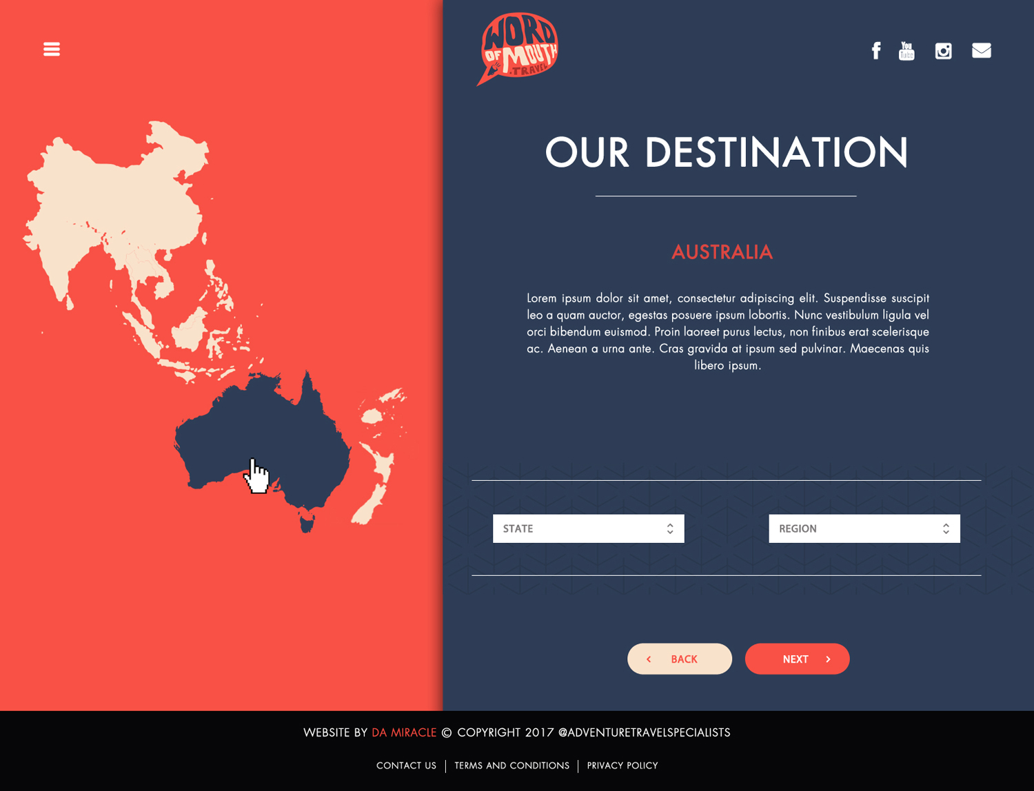 Web Design par Da Miracle pour Word of mouth travel | Design #16500988