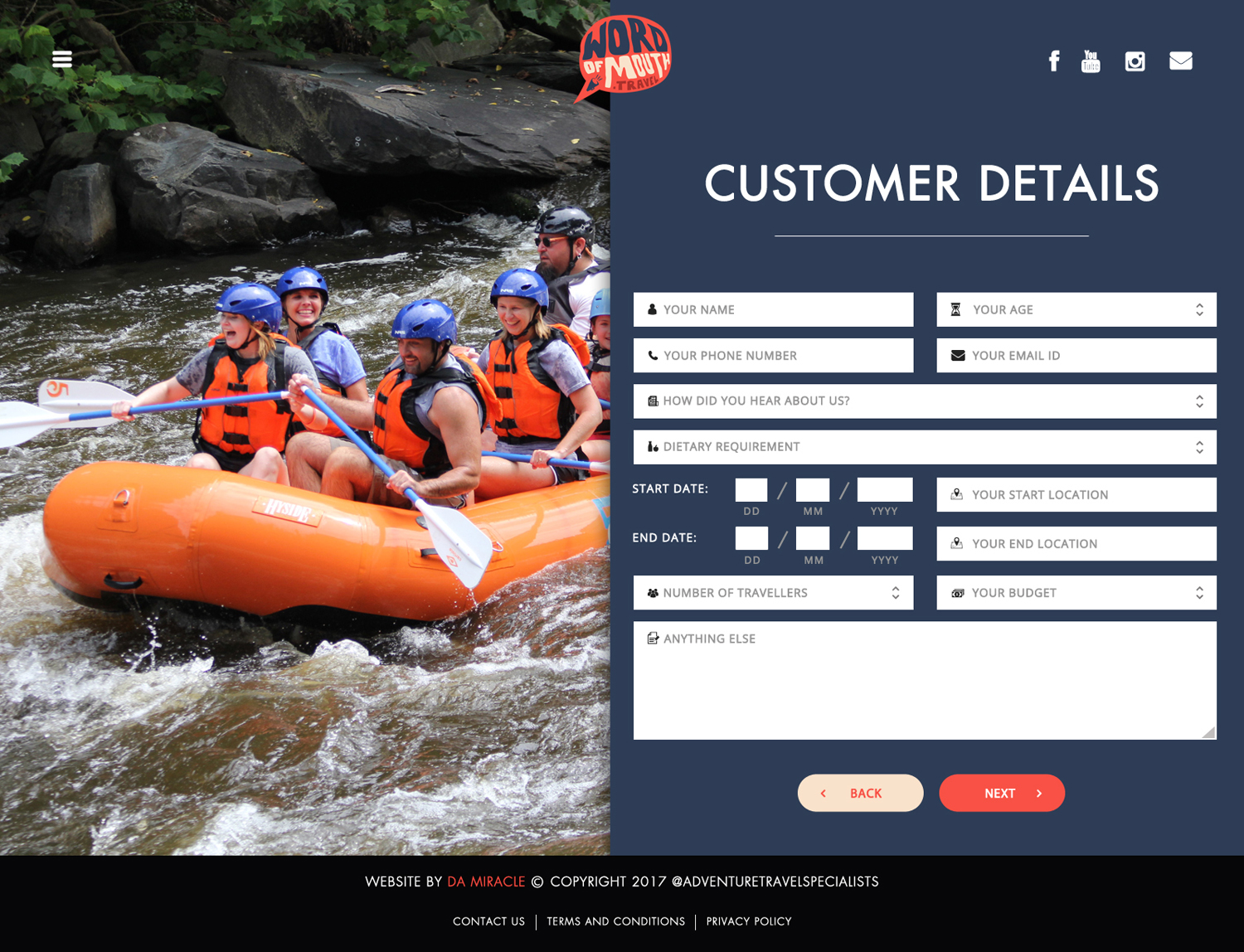 Web Design par Da Miracle pour Word of mouth travel | Design #16531075