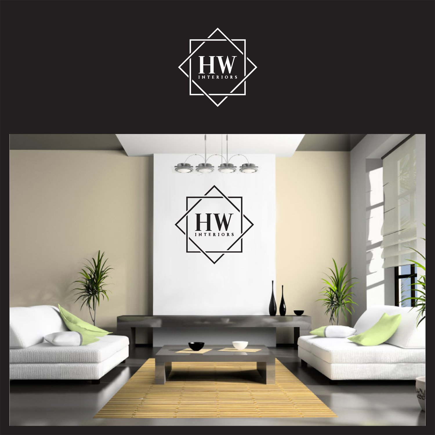 Logo Design by tavi for HW Interiors | Design #16374451