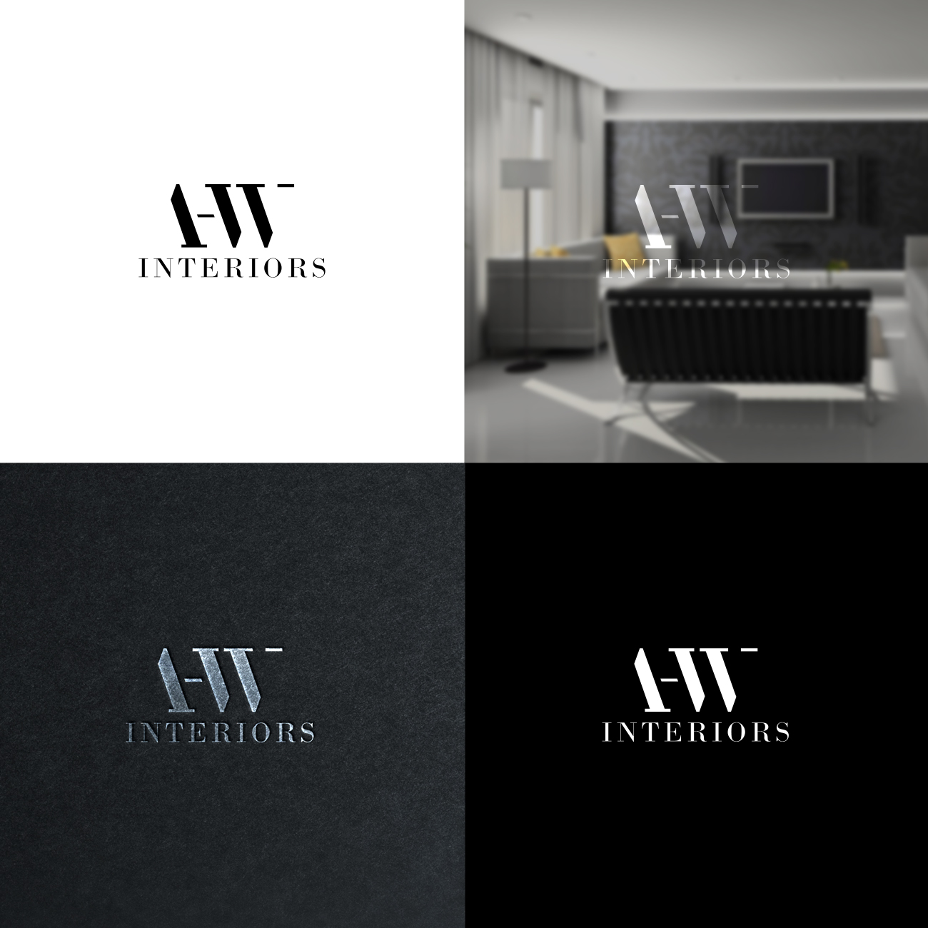 Diseño de Logo por JohnM. para HW Interiors | Diseño #16385591