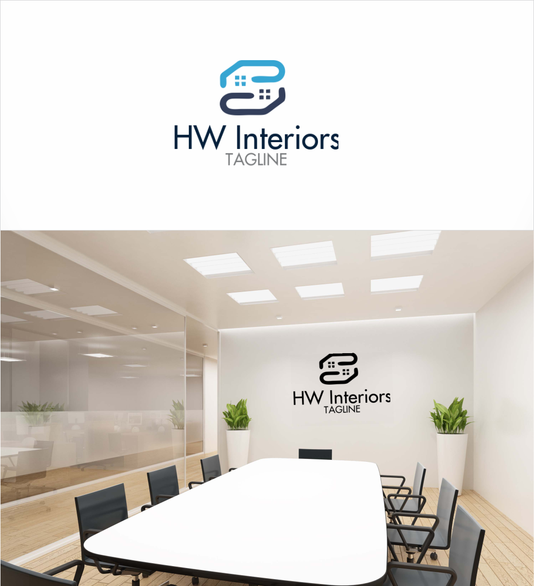Logo Design by Behave 2 for HW Interiors | Design #16390625