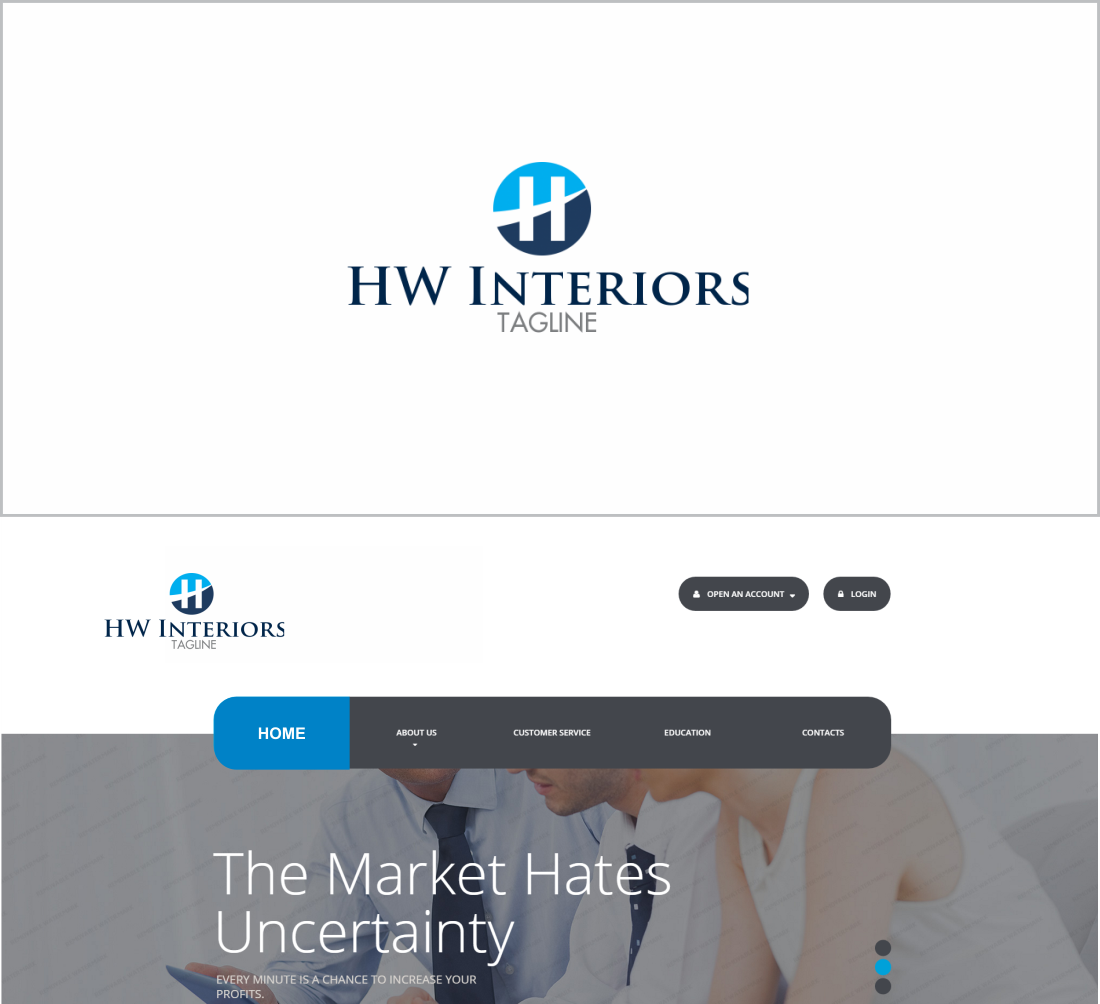 Logo Design by Behave 2 for HW Interiors | Design #16390627