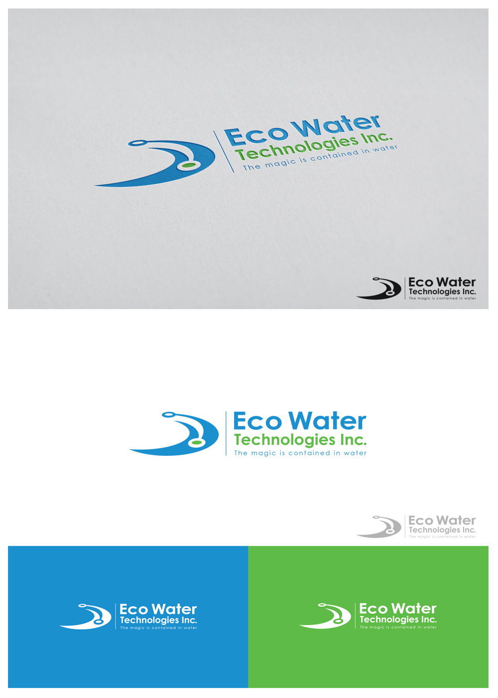 Logo Design by goranvisnjic82 for ECO Water Technologies, Corp | Design #16380194