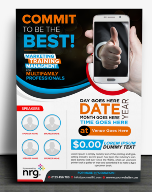 Commit To Be The Best! - Marketing, Training, Managment for Multifamily Professionals | Flyer-Design von SAI DESIGNS