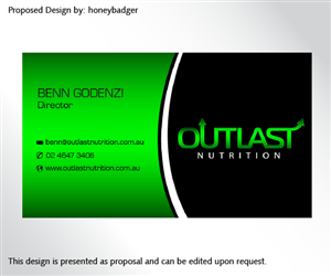 Business Card Design by rustee for Outlast Nutrition | Design: #2654613