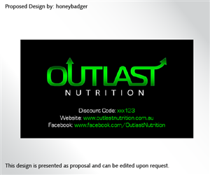 Business Card Design by rustee for Outlast Nutrition | Design: #2654618