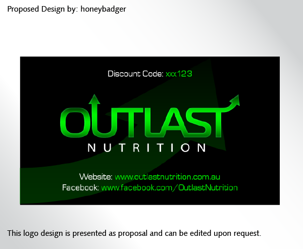 Business Card Design by rustee for Outlast Nutrition | Design #2654641