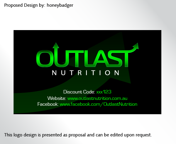 Business Card Design by rustee for Outlast Nutrition | Design #2654667