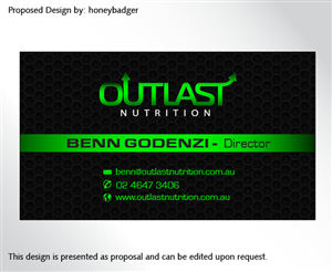 Business Card Design by rustee for Outlast Nutrition | Design: #2654861