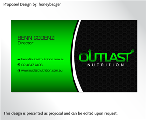 Business Card Design by rustee for Outlast Nutrition | Design: #2654884