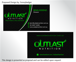 Business Card Design by rustee for Outlast Nutrition | Design: #2665380